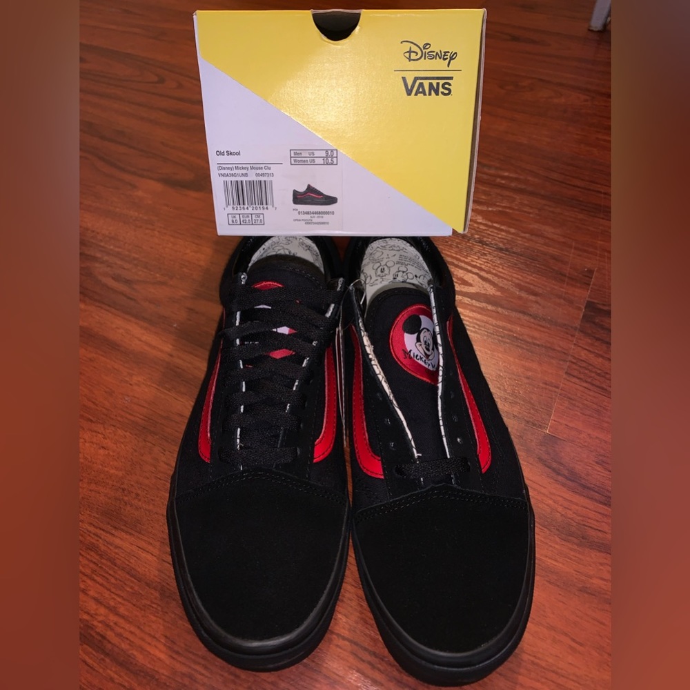 Vans Old Skool Disney Mickey Mouse Club Black 9.0 Mens 10.5 Womens - Picture 9 of 9